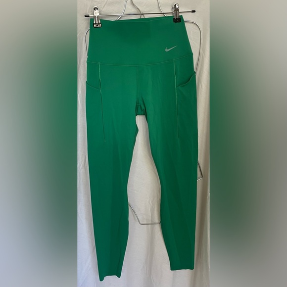 Nike Universa Medium Support High Rise 7/8 Leggings w/ Pockets, Green, S - Picture 7 of 7